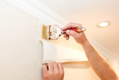 Pose de papier peint à Bossugan — revêtements muraux et toiles de verre